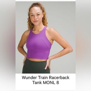 Lululemon Athletica Purple Wunder Train Racerback